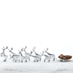 Blitzen Reindeer Figurine Set*Nambé