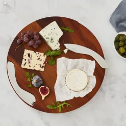 Cheese Block W/ Knife And Spreader*Nambé Clearance