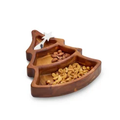 Christmas Tree Serving Dish W/Spoon*Nambé Clearance