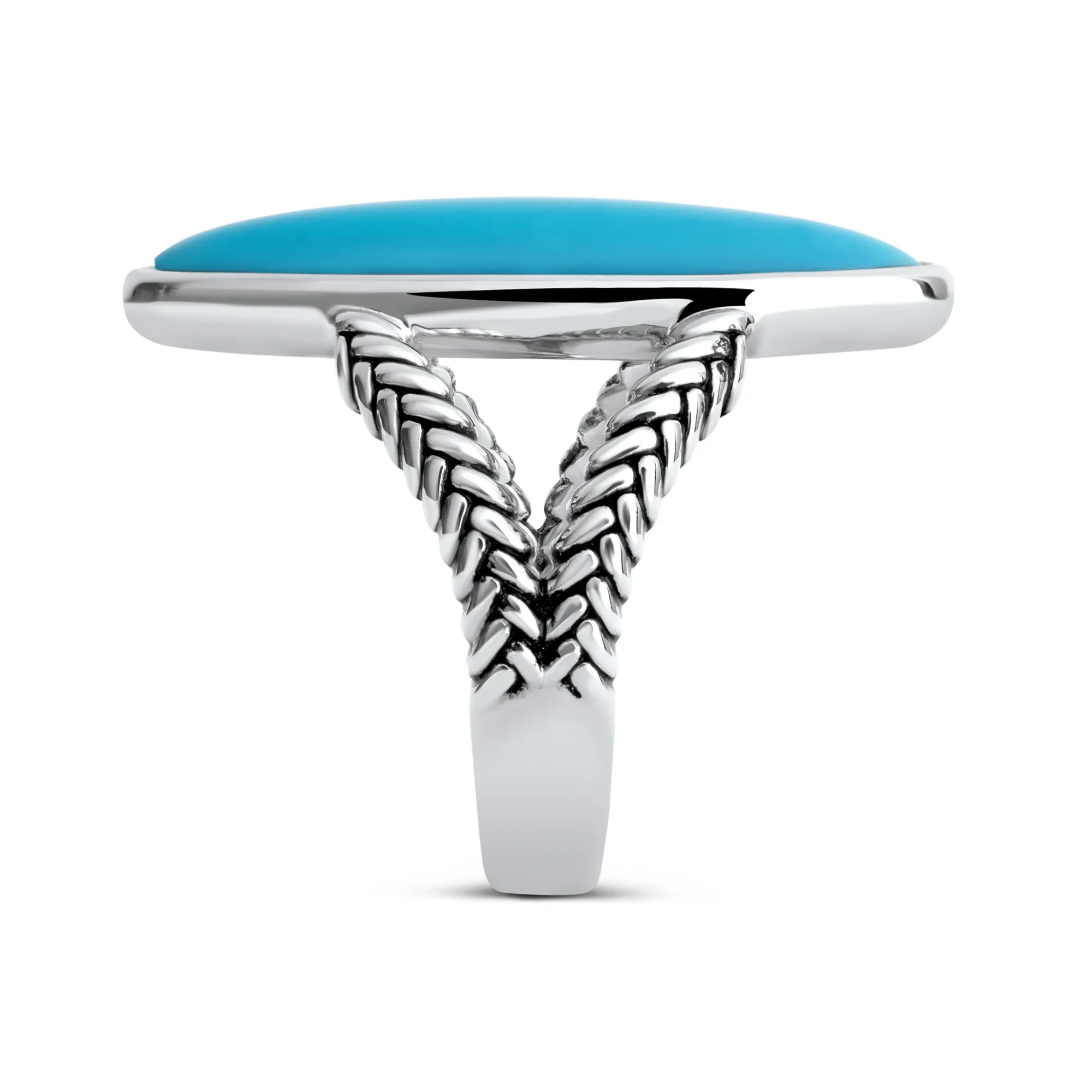 Marina Braid Silver Oval Ring*Nambé