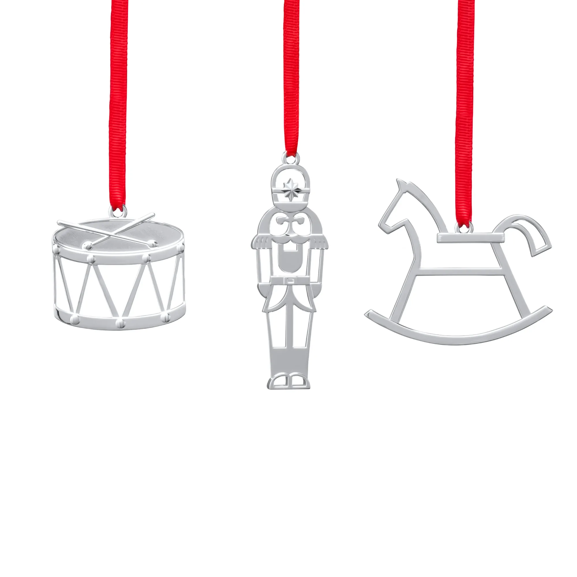 Mini Ornament Set - Rocking Horse, Drum, Nutcraker (Set Of 3)*Nambé Sale