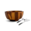 Rivet Salad Bowl W/ Servers*Nambé