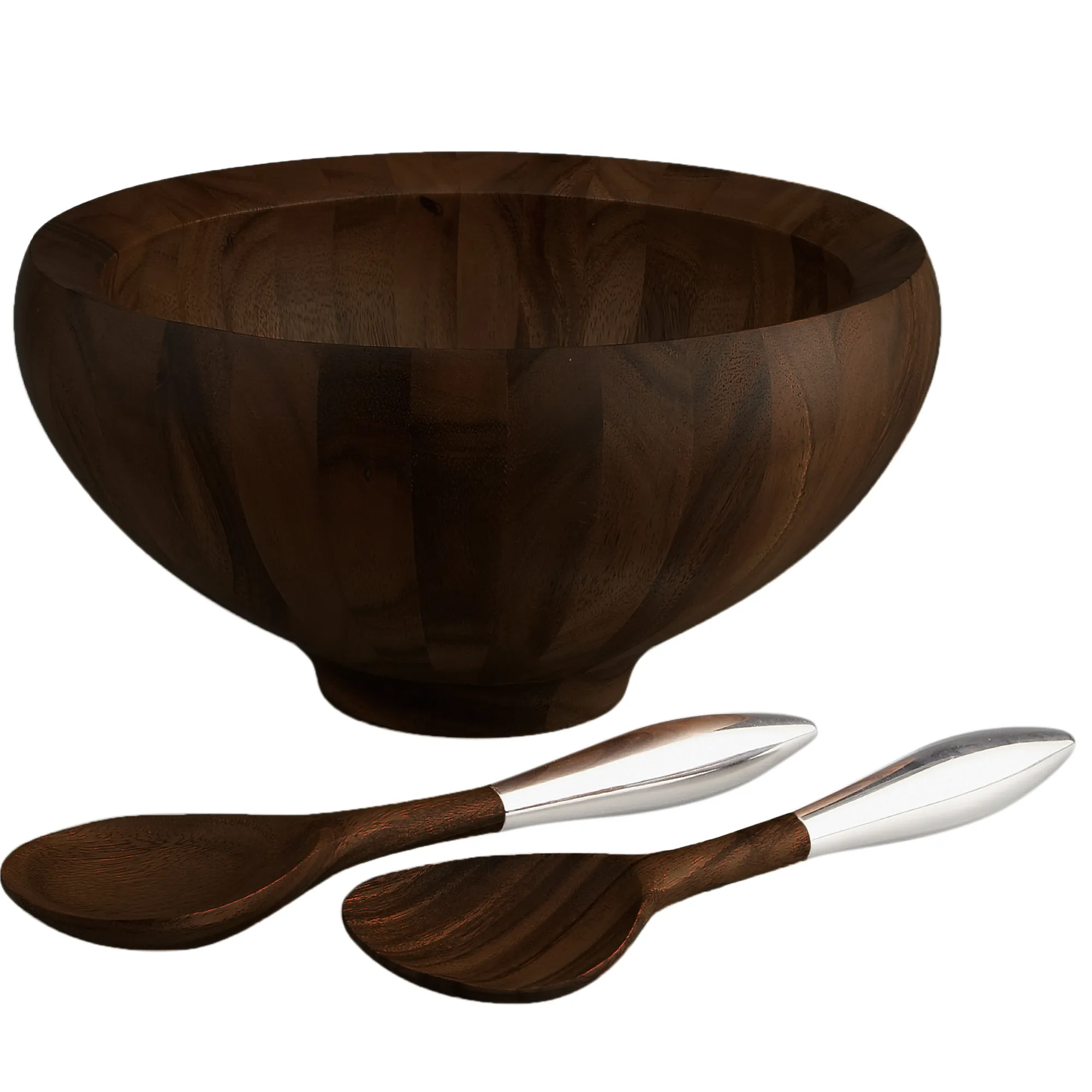 Yaro Salad Bowl W/ Servers - Espresso*Nambé Online